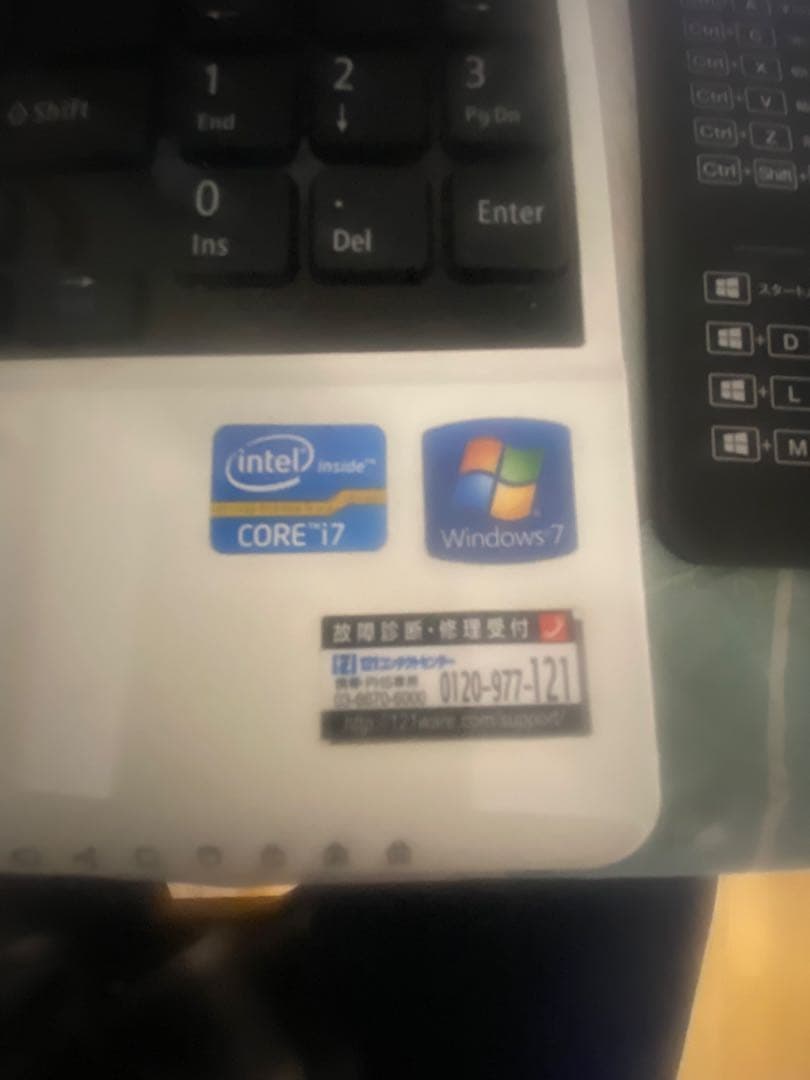 NECノートパソコン 中古ジャンク品 Core i7 16GB SSD256GB