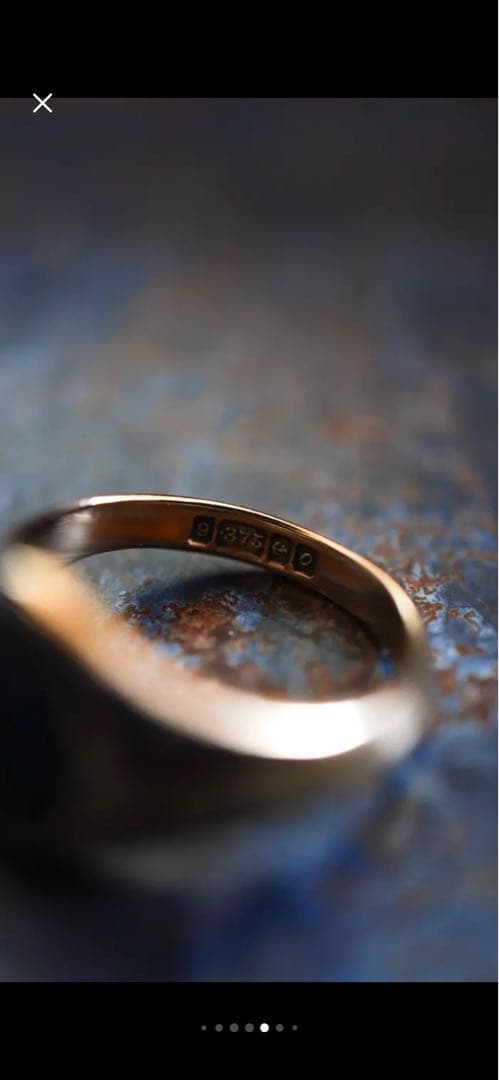 イエロー ゴールド シグネット リング