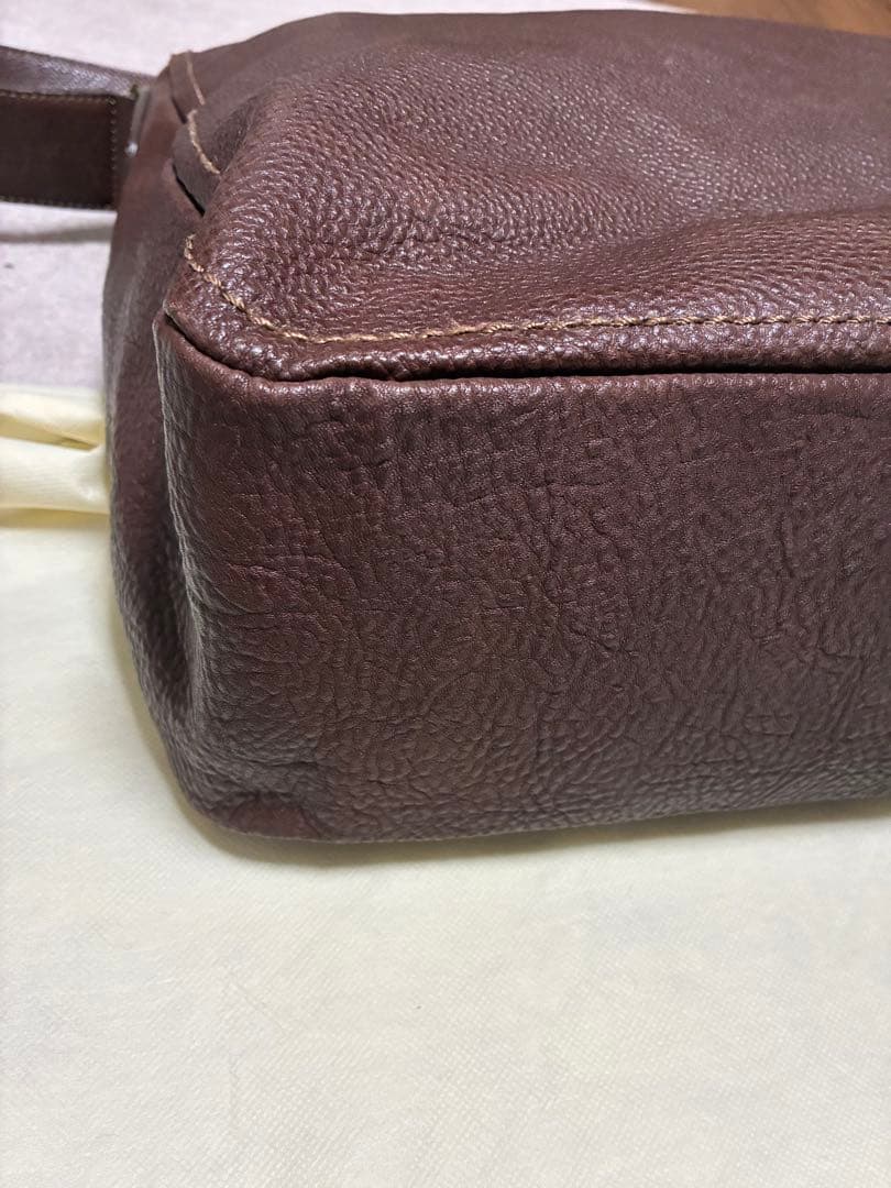 g*0様 土屋鞄　トーンオイルヌメ　ブラウンレザーショルダーバッグ
