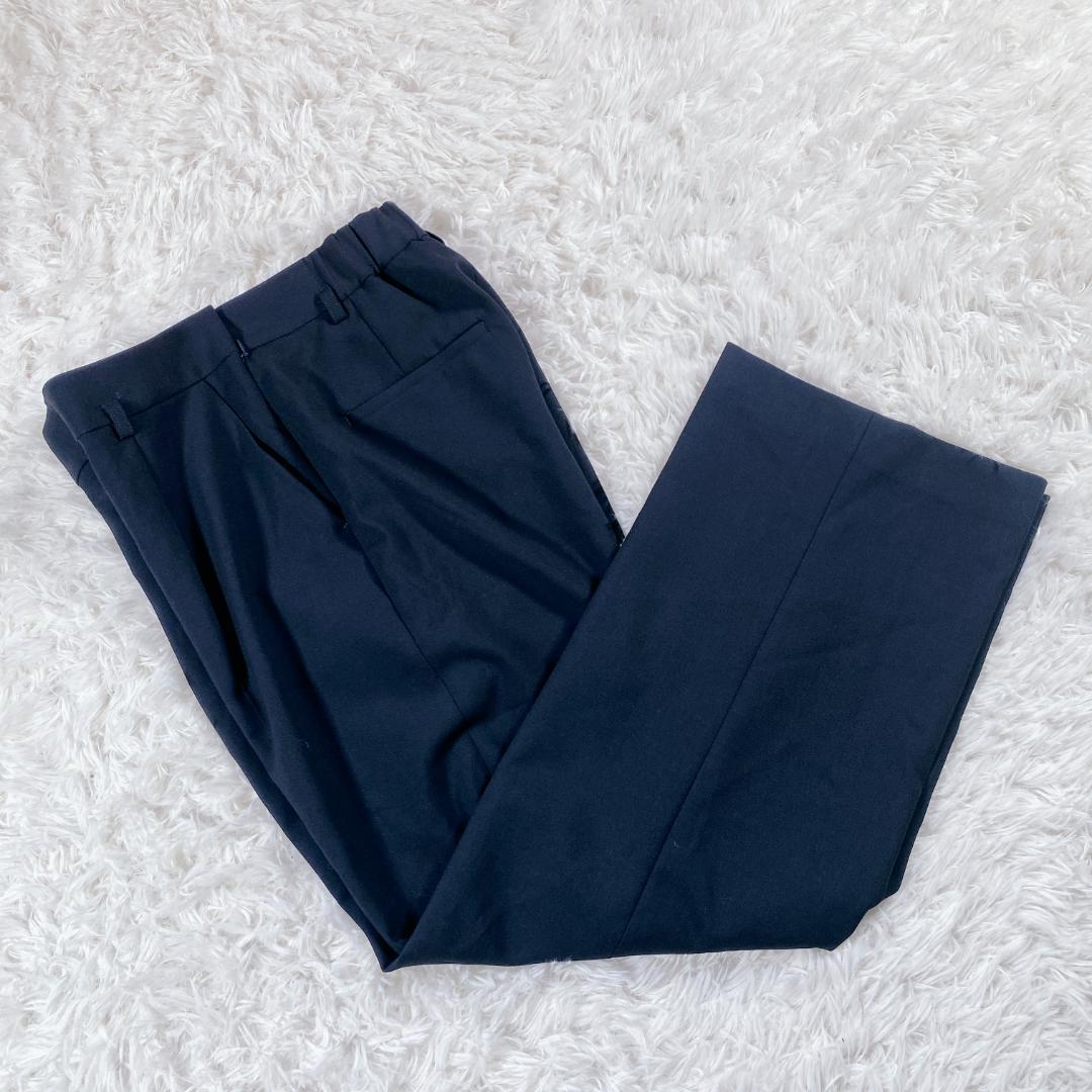 美品 グリーンレーベルリラクシング ノーカラーレディース スーツ 2ピース