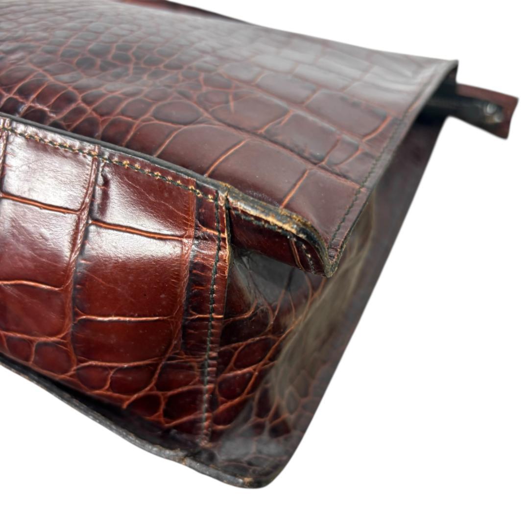 FURLA　vomo クロコ型押し トートバッグ 大容量 ボルドー　フルラ