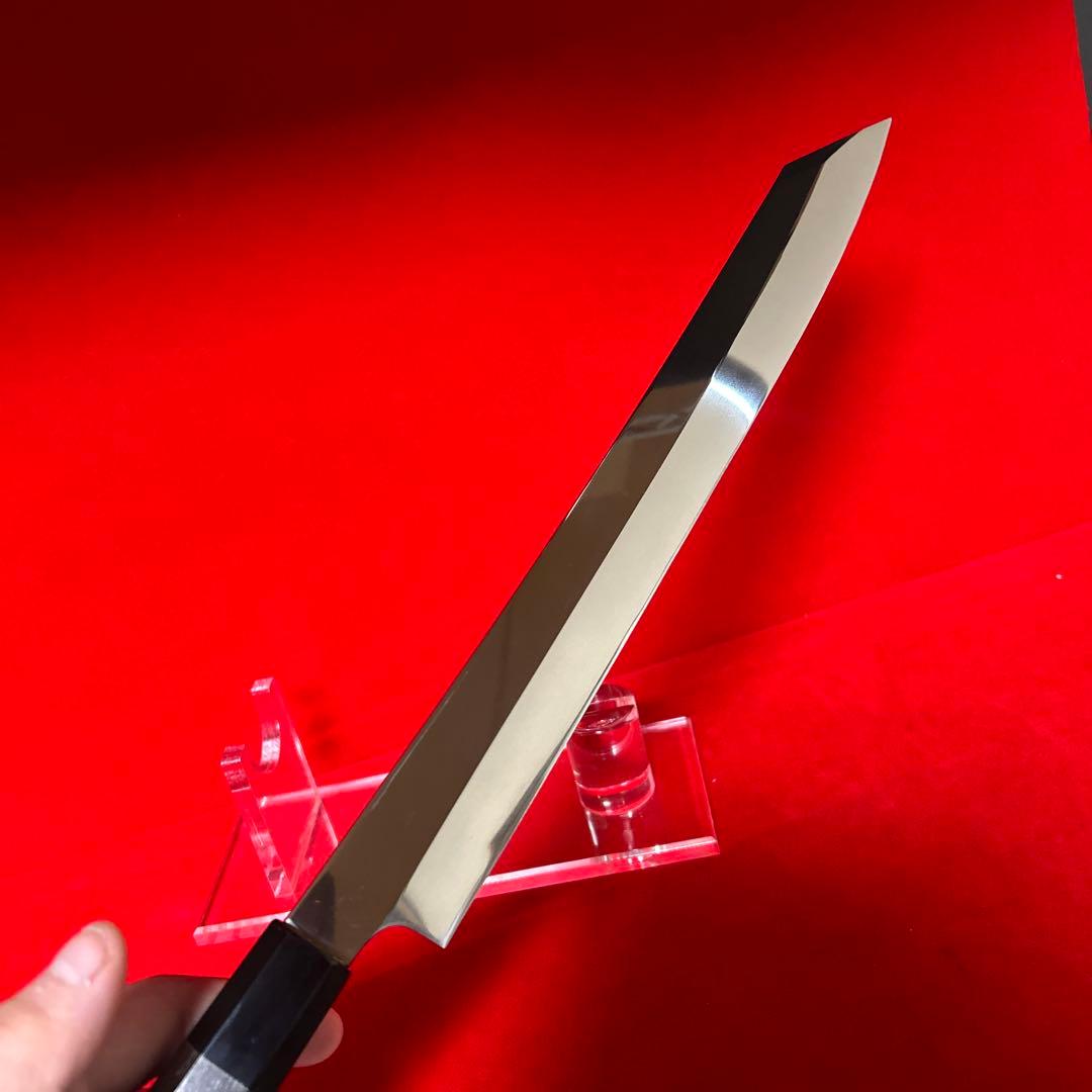 包丁　剣型切付　尺　鏡面仕上げ　切味抜群　箱付　未使用品