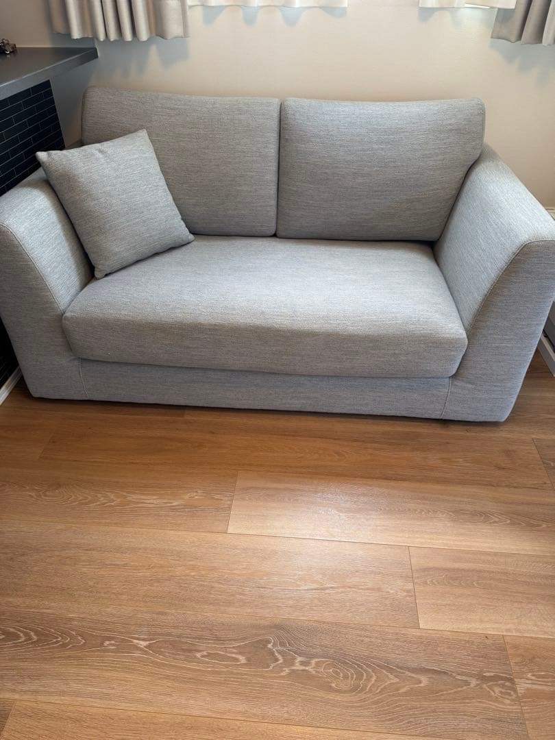 2人掛け布張りソファ(NポケットA3 DR-MGYライトグレー 2人掛けソファ