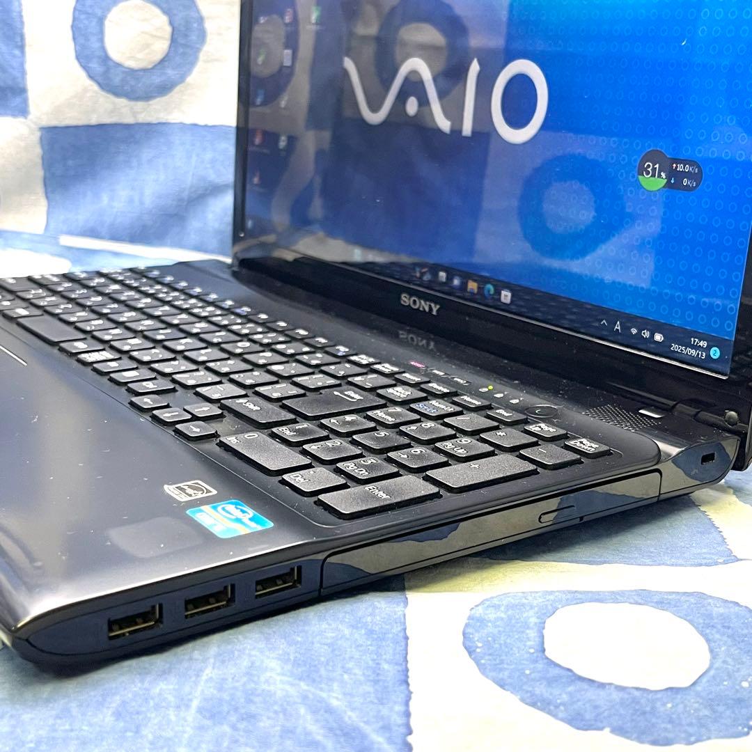 人気VAIO♡快適SSD☆高性能i5☆大人な黒ノートPC♪カメラ付！Win11
