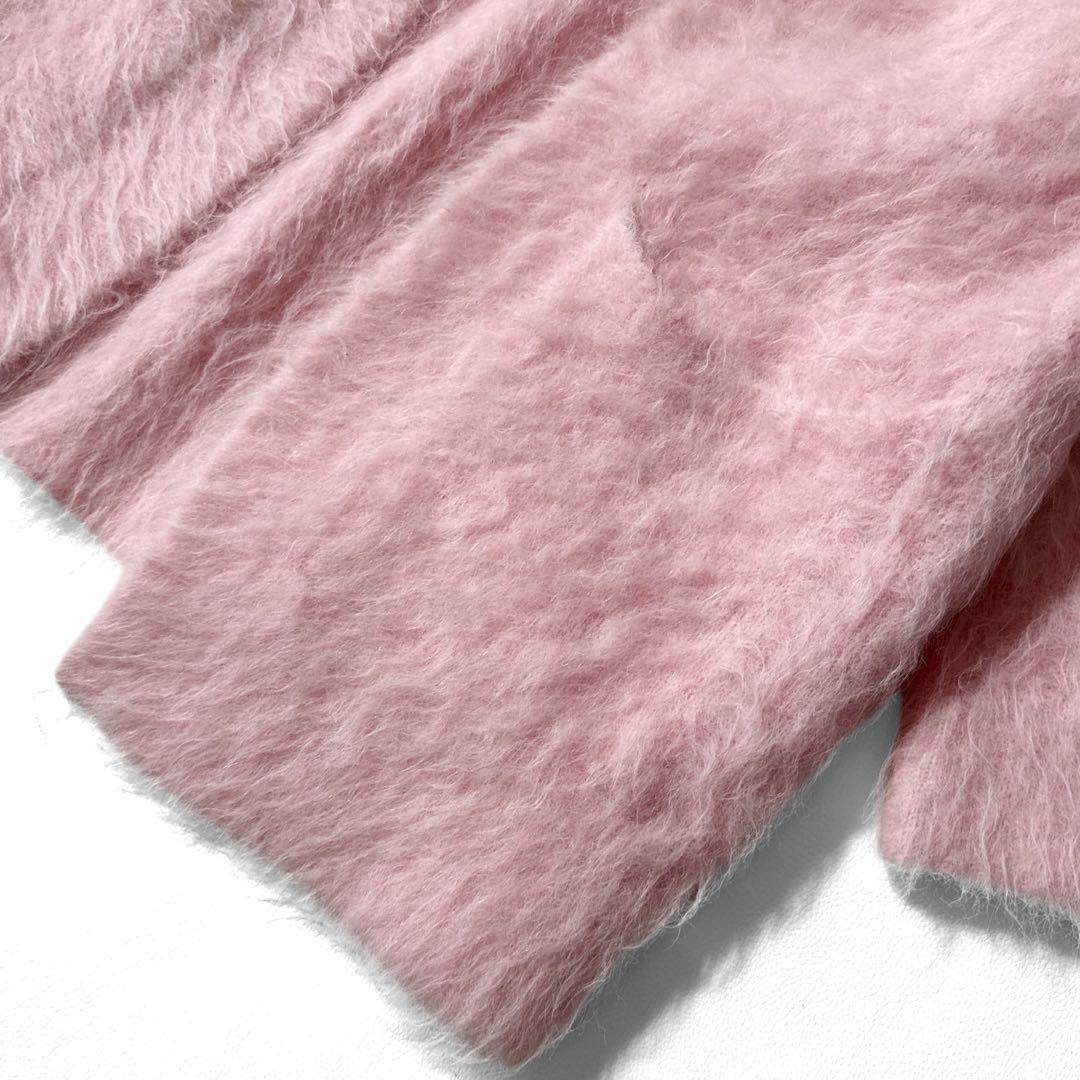 ストラ　stola. アルパカ混 シャギーニット カーディガン ピンク