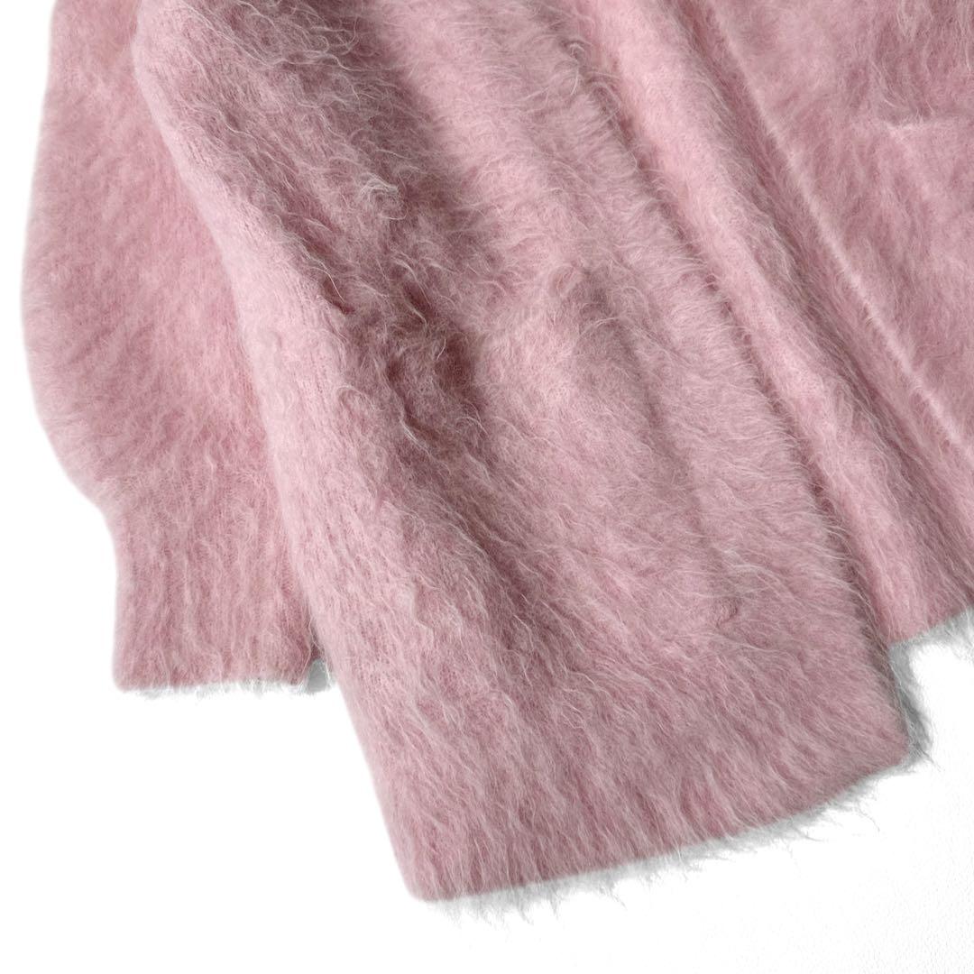 ストラ　stola. アルパカ混 シャギーニット カーディガン ピンク