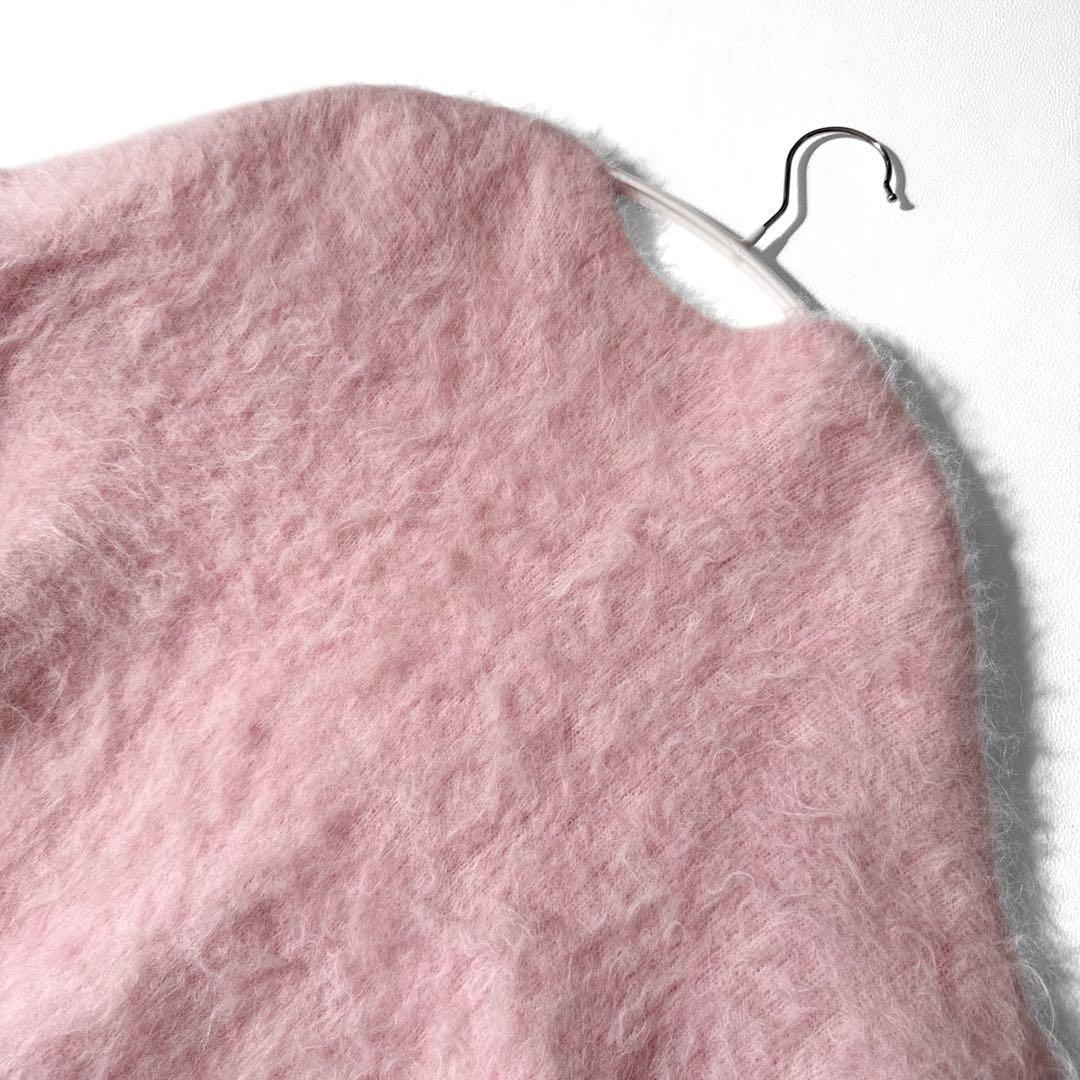 ストラ　stola. アルパカ混 シャギーニット カーディガン ピンク