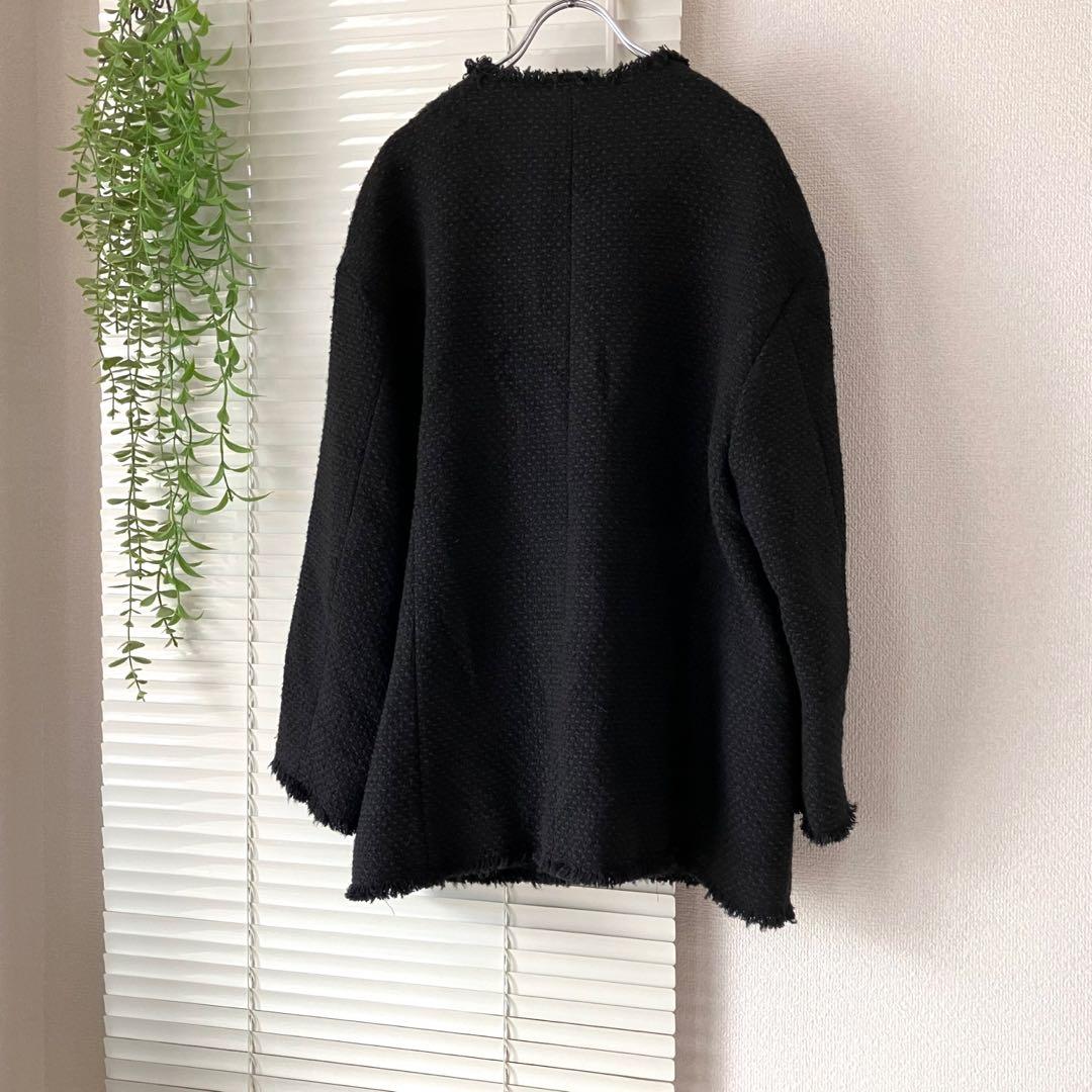 L'ESSAGE GIOLICAツイードBIGジャケット 黒