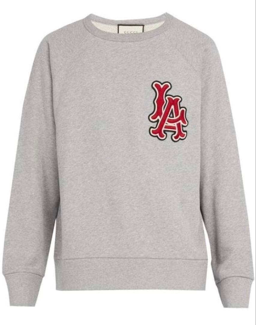 GUCCI LAロゴ刺繍 グレー スウェット