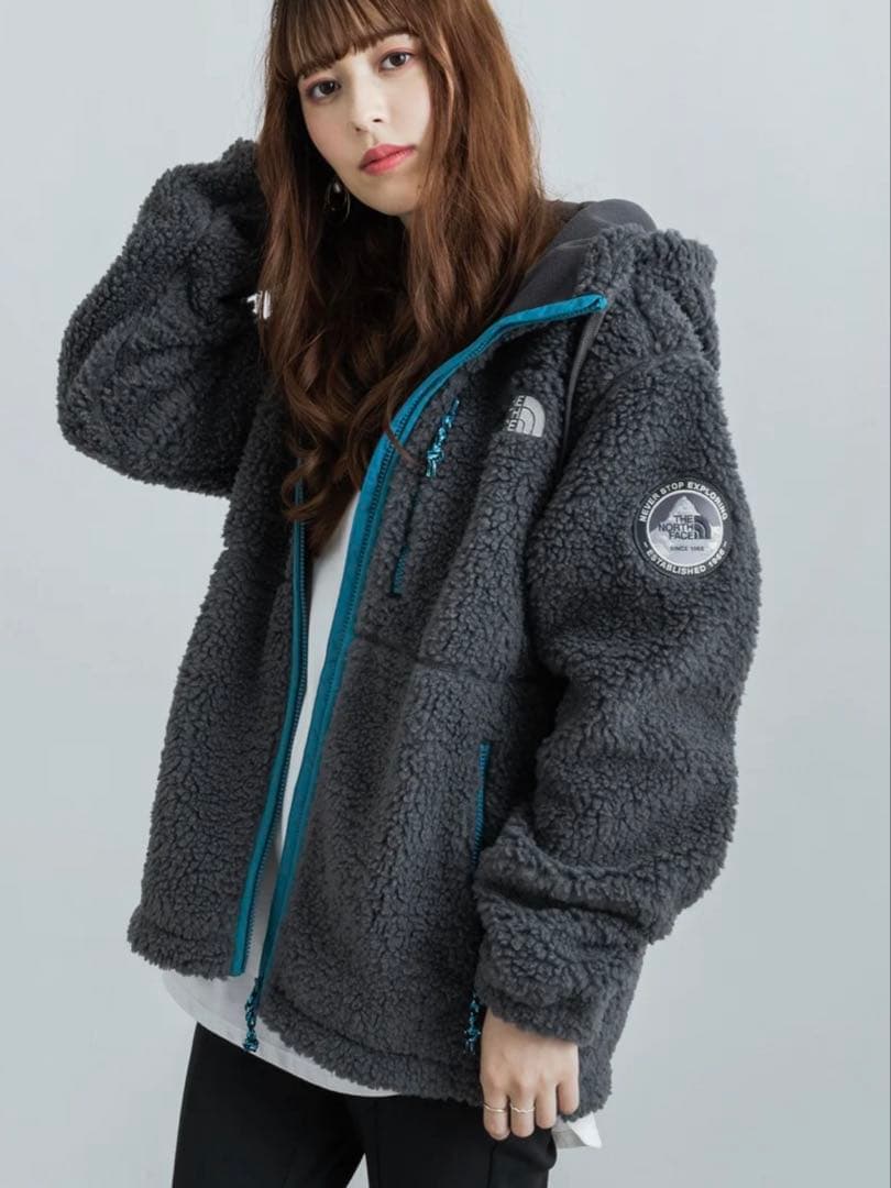 【韓国THE NORTH FACE 】フリースボアジャケット チャコールグレー