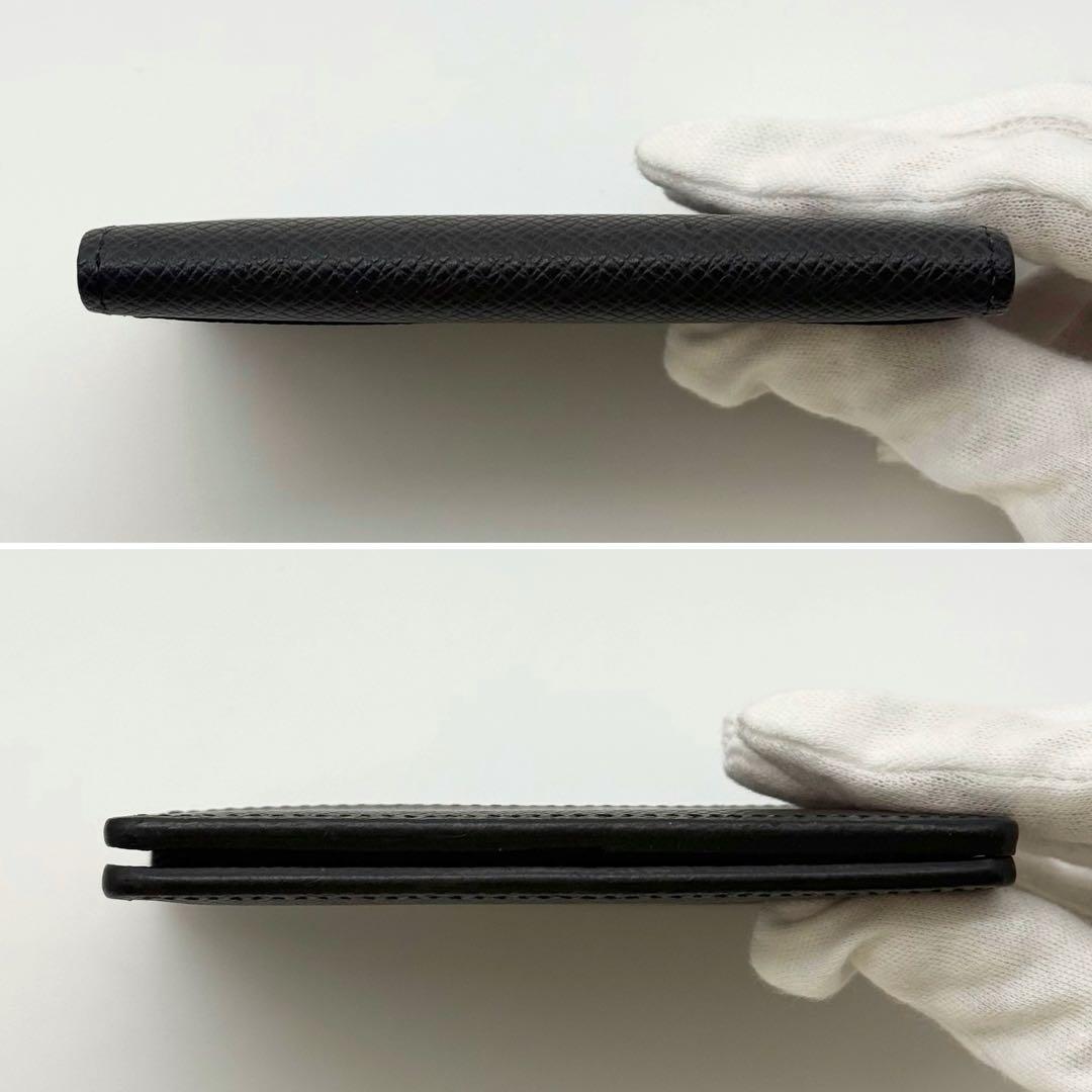 ✨超極美品✨ルイヴィトン タイガ 名刺 カード入れ LVロゴ ブラック 黒 牛革