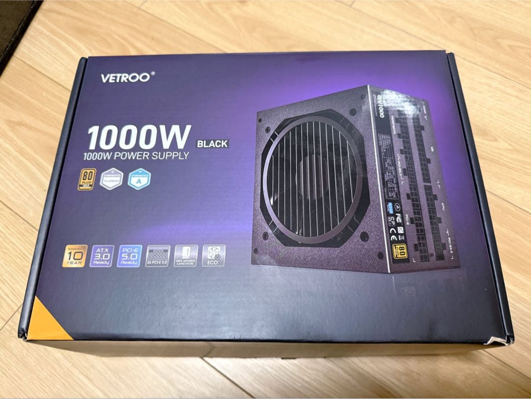 VETROO 1000W ATX3.0 電源ユニット