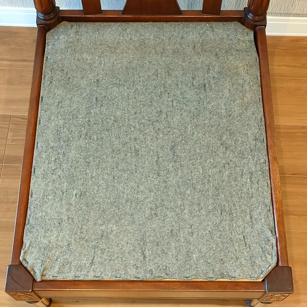 アンティーク　一人掛けソファ　ミントグリーン　ローチェア①