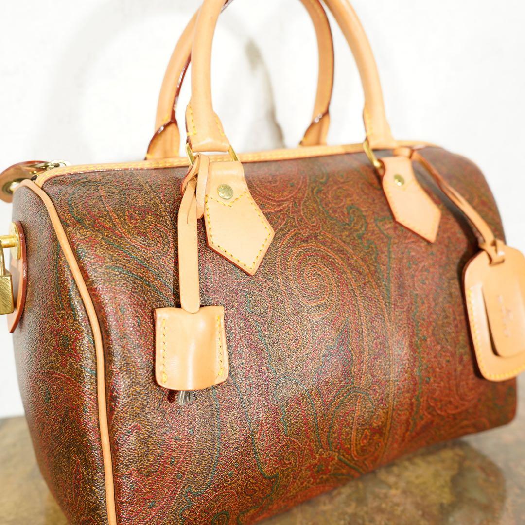 ETRO エトロペイズリー柄デザインボストンバッグ