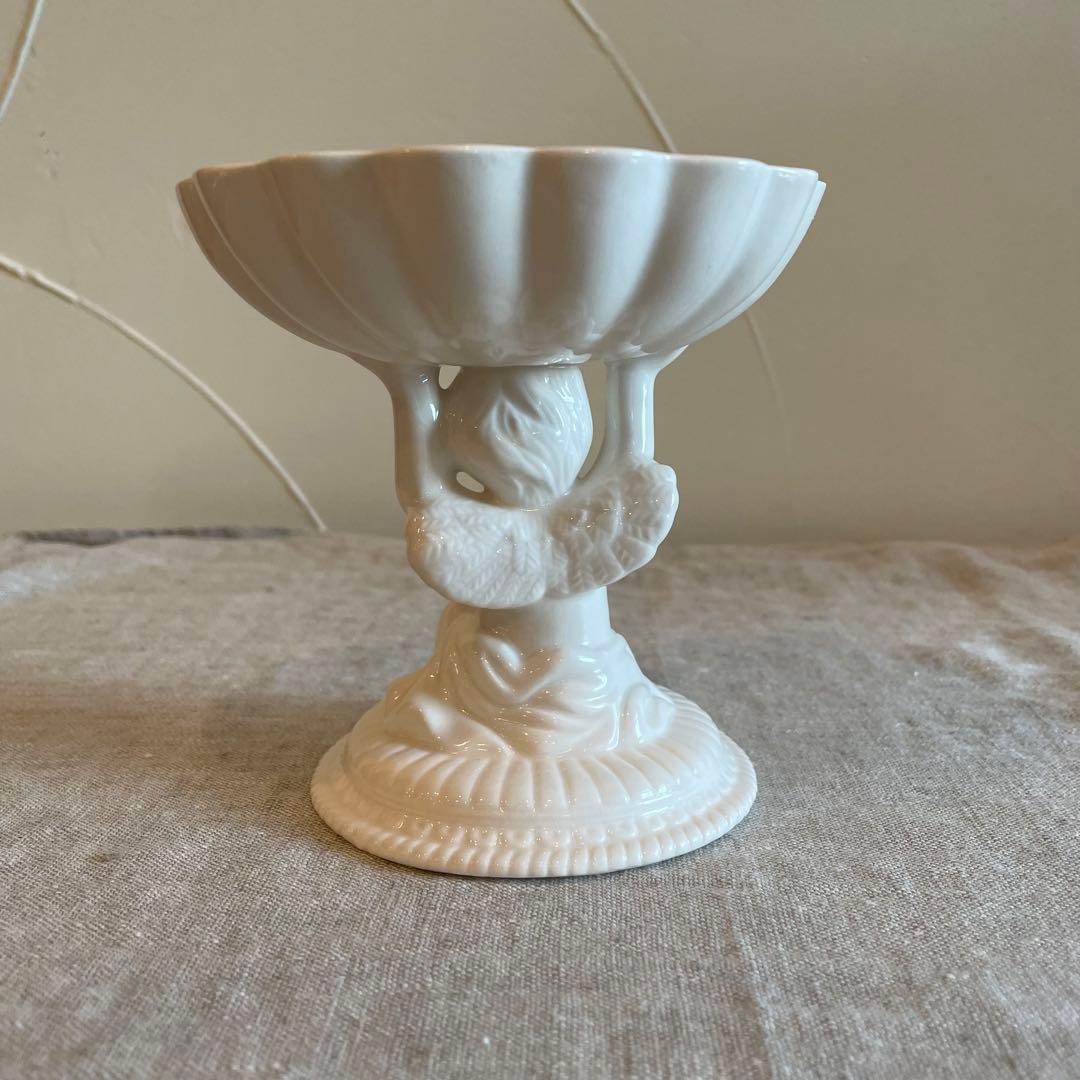 ヴィンテージ　天使の器　小物入れ　陶器　置物　ブロカント　ビンテージ