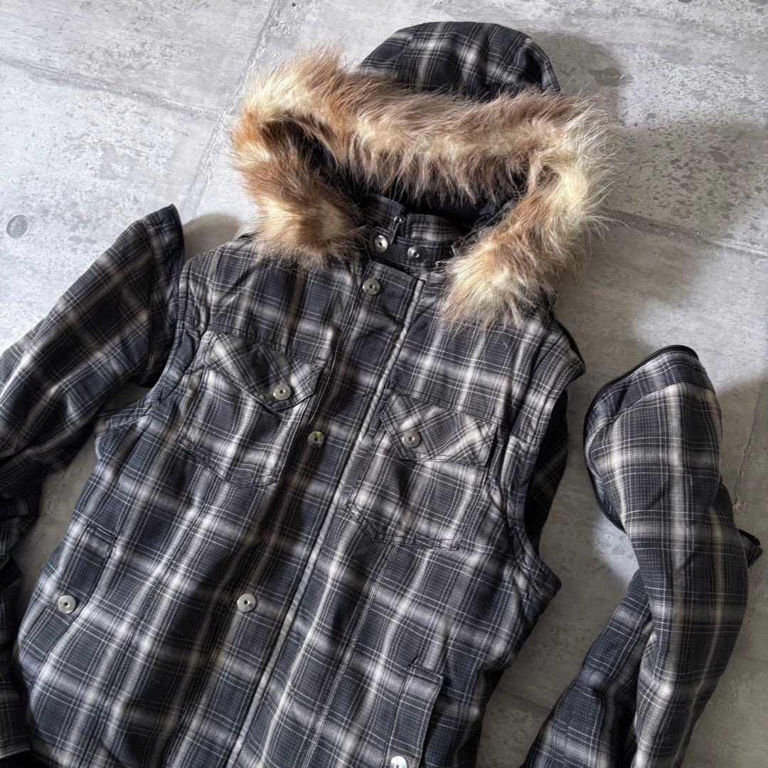 ジャケット・アウター 00s archive ombre check far blouson y2k