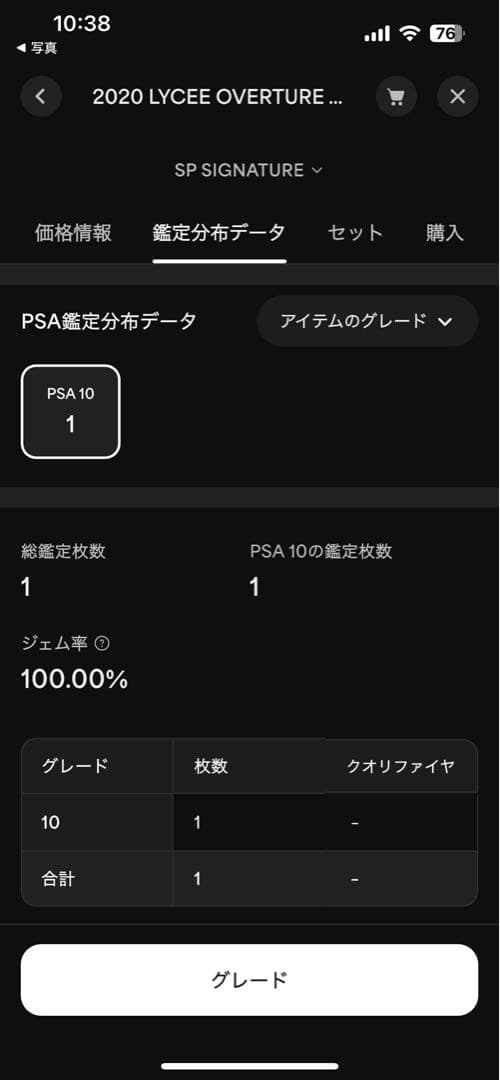 Lycee 魔王カリン SPサイン PSA10 世界に1枚！