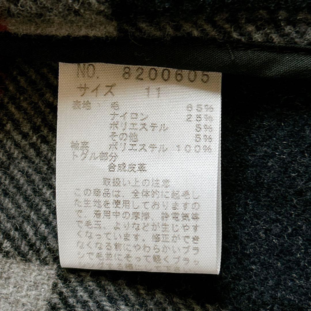 美品✨ イーストボーイ ダッフルコート イタリア製生地 裏地チェック チャコール