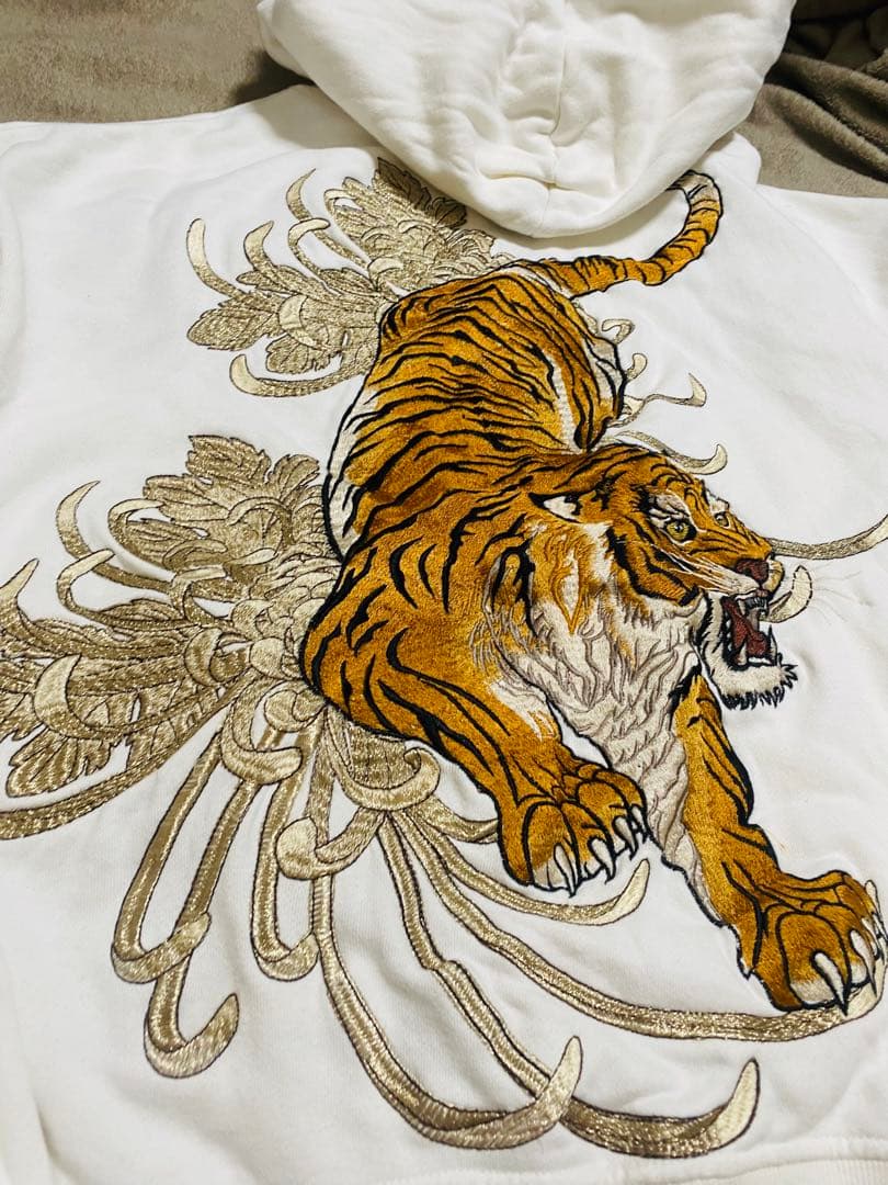 虎 絡繰魂 日本限定 パーカー スカジャン vintage unisex