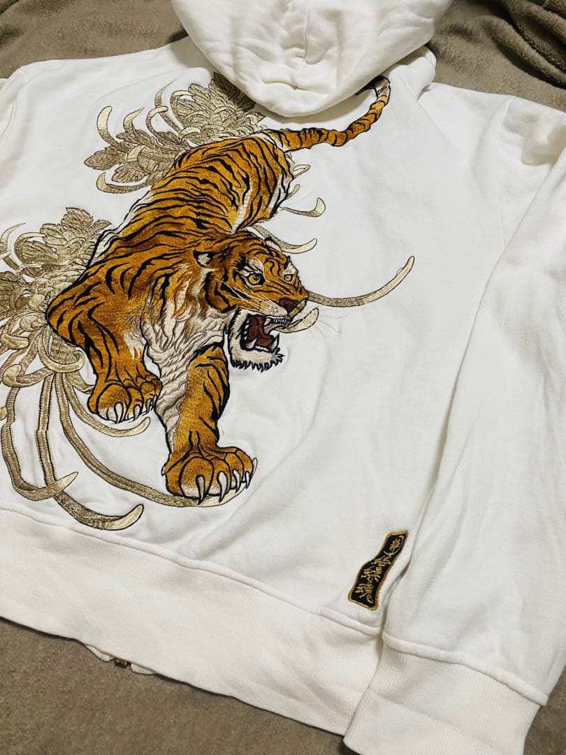 虎 絡繰魂 日本限定 パーカー スカジャン vintage unisex