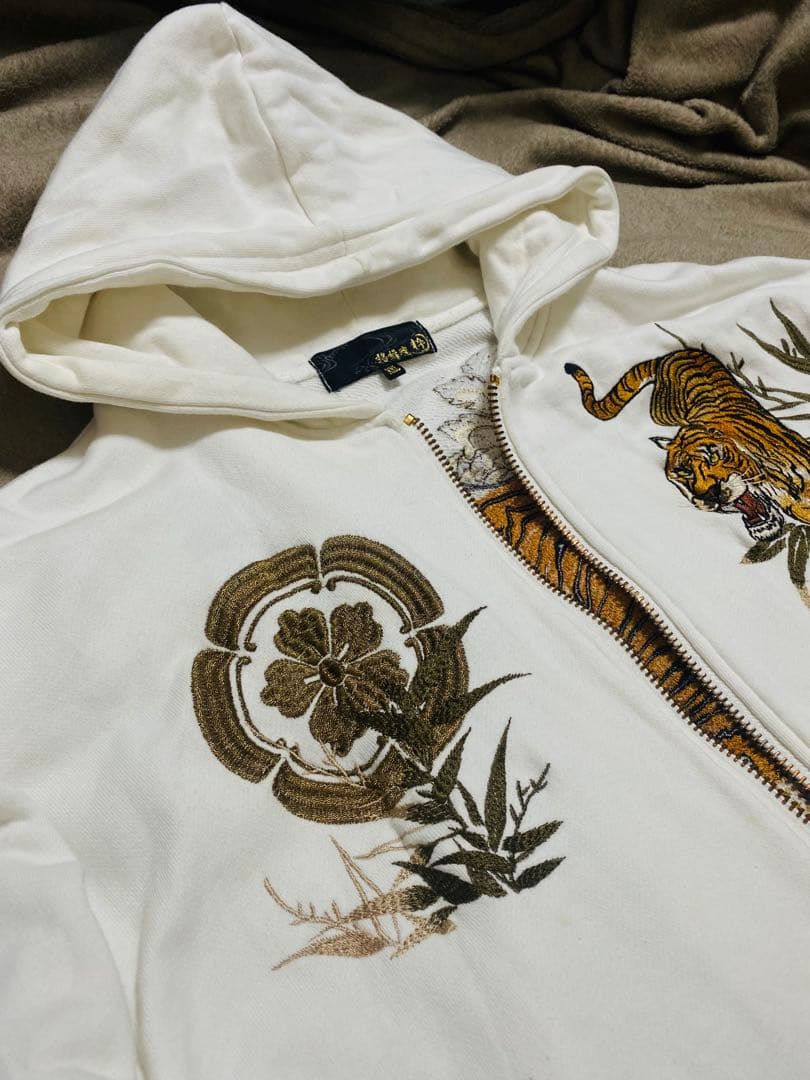 虎 絡繰魂 日本限定 パーカー スカジャン vintage unisex