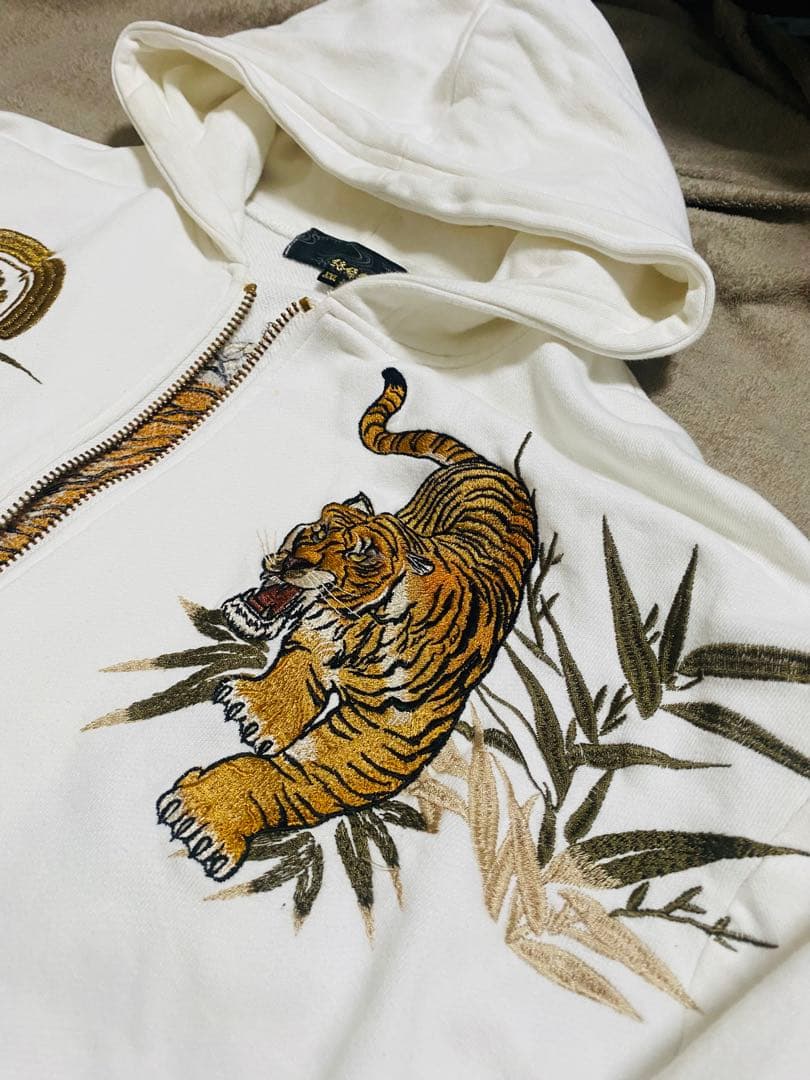 虎 絡繰魂 日本限定 パーカー スカジャン vintage unisex
