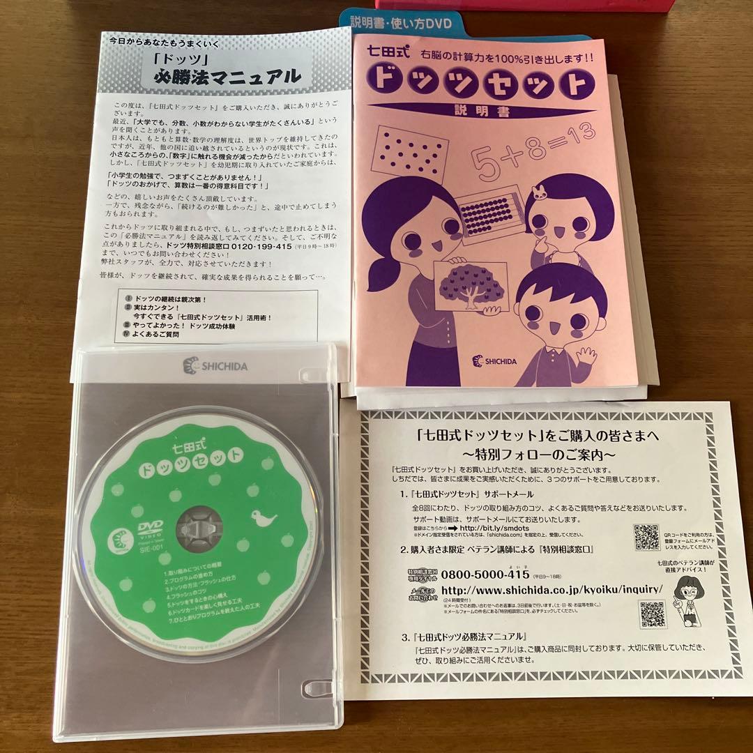七田式　ドッツカード　説明書・DVD付き