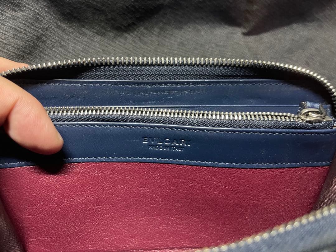 BVLGARI ブルガリ リザード革　長財布 ラウンドファスナー 付属品完備