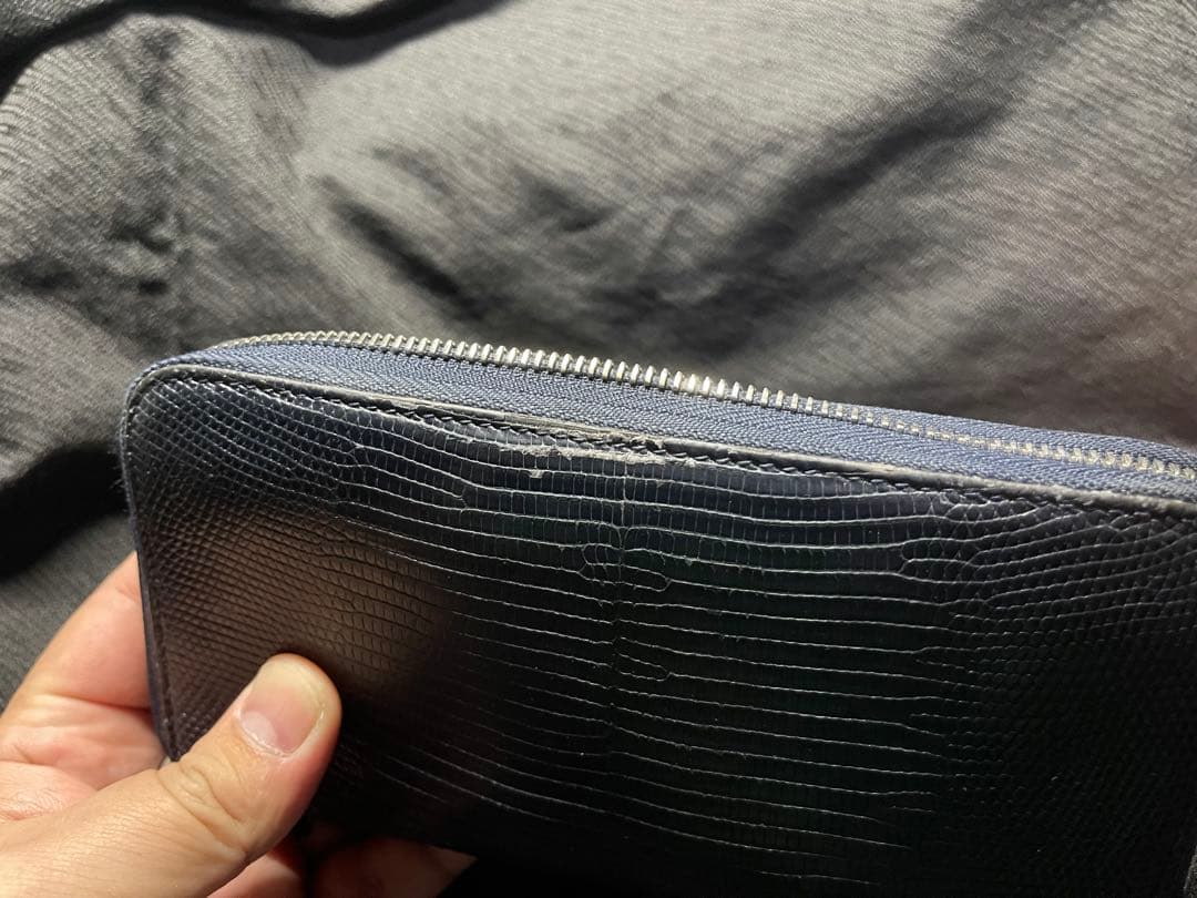 BVLGARI ブルガリ リザード革　長財布 ラウンドファスナー 付属品完備