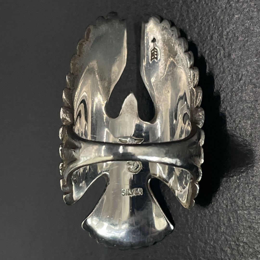 TADY&KING イーグルリング 銀縄 ターコイズ 指輪　金縄　シルバーリング