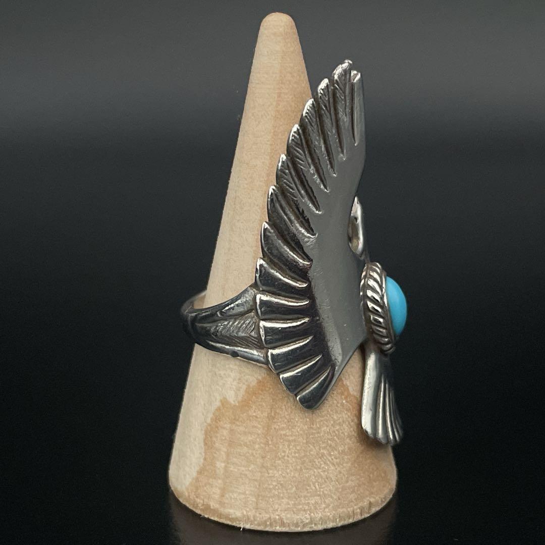 TADY&KING イーグルリング 銀縄 ターコイズ 指輪　金縄　シルバーリング