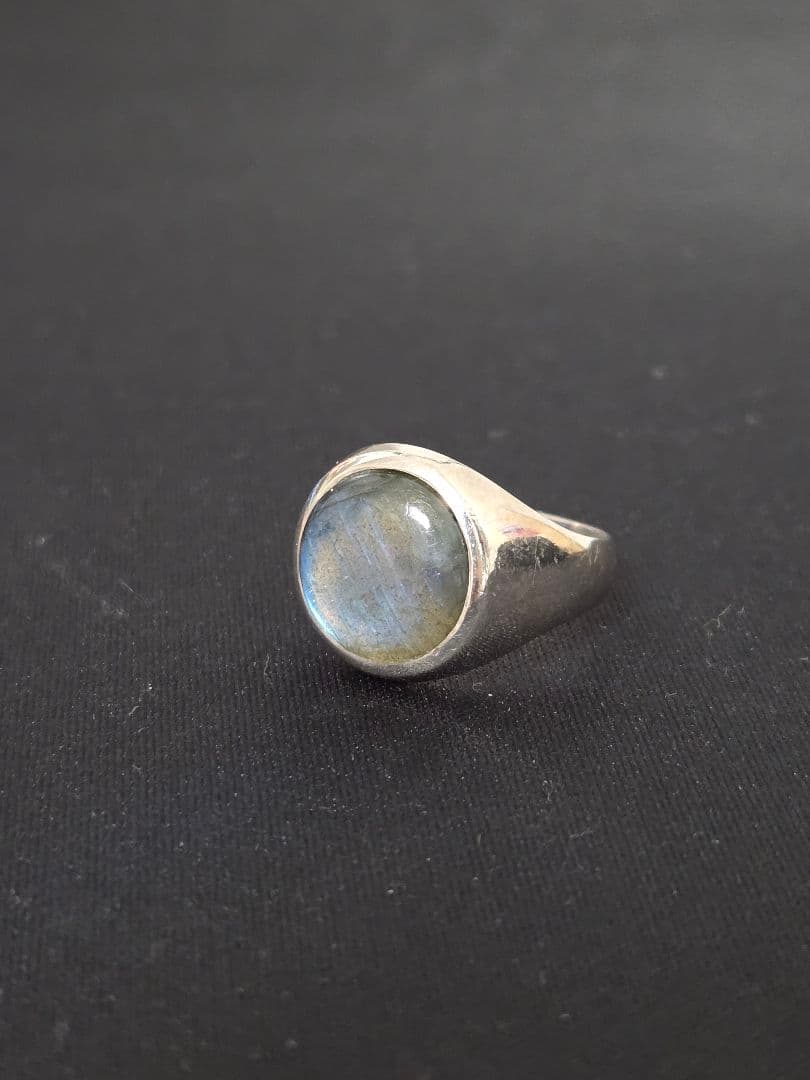 HASH.Labradorite Round Cabochon ring 16号