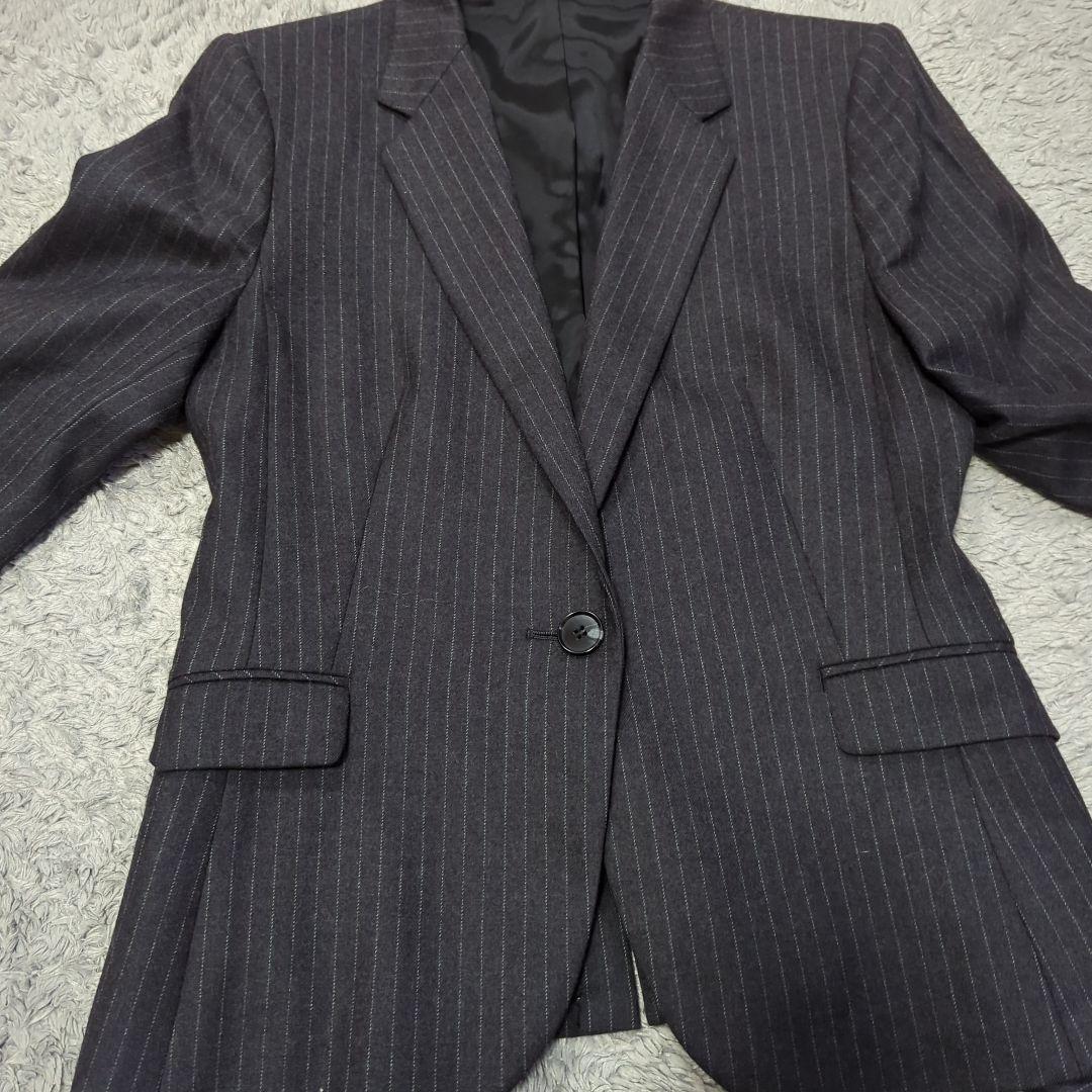 AOKI LES MUES セットアップスーツ　ストライプ　グレー　L　ウール