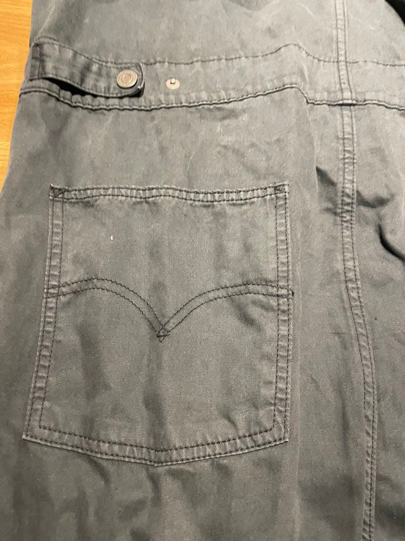 デカサイ LEVI STRAUSS グレー オーバーオール Lサイズ
