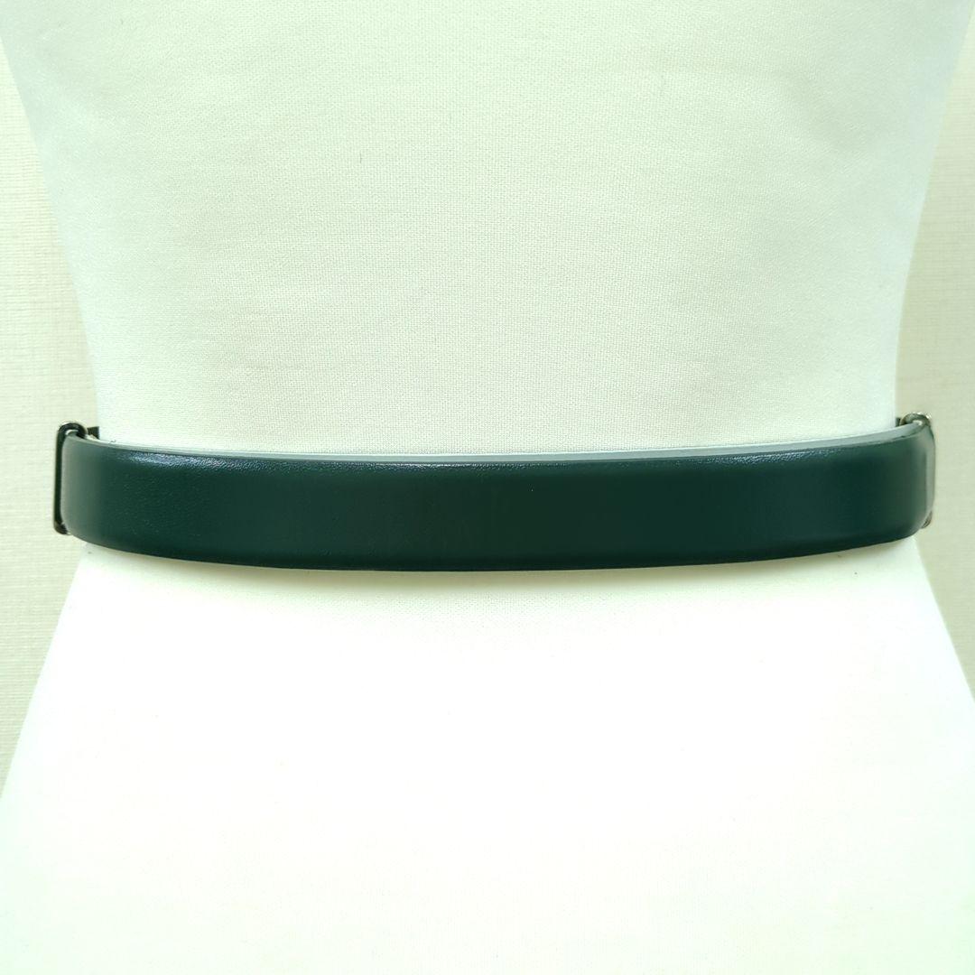 TOGA PULLA トーガプルラ ダブルバックルベルトグリーン 65～67.5