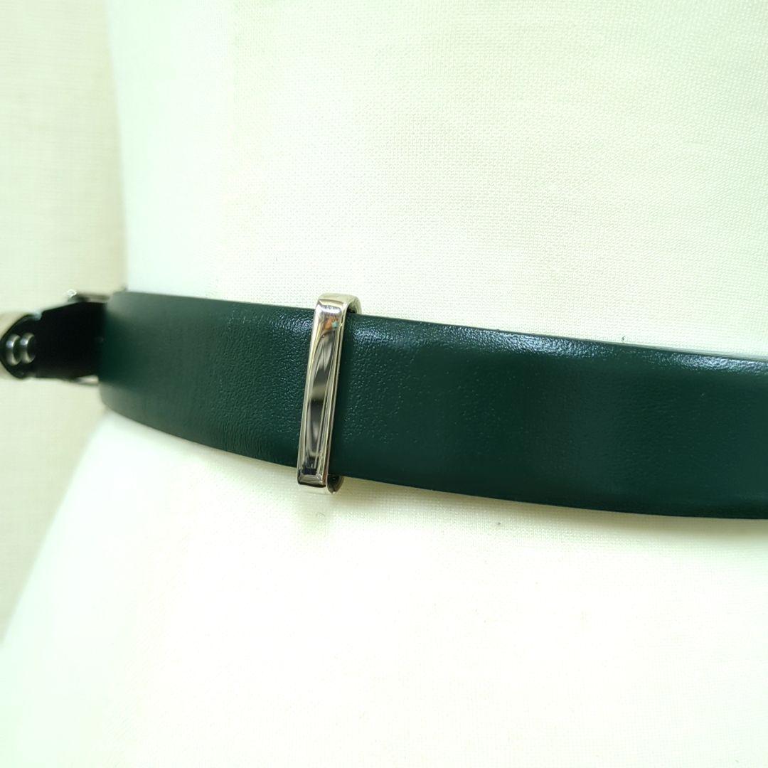 TOGA PULLA トーガプルラ ダブルバックルベルトグリーン 65～67.5