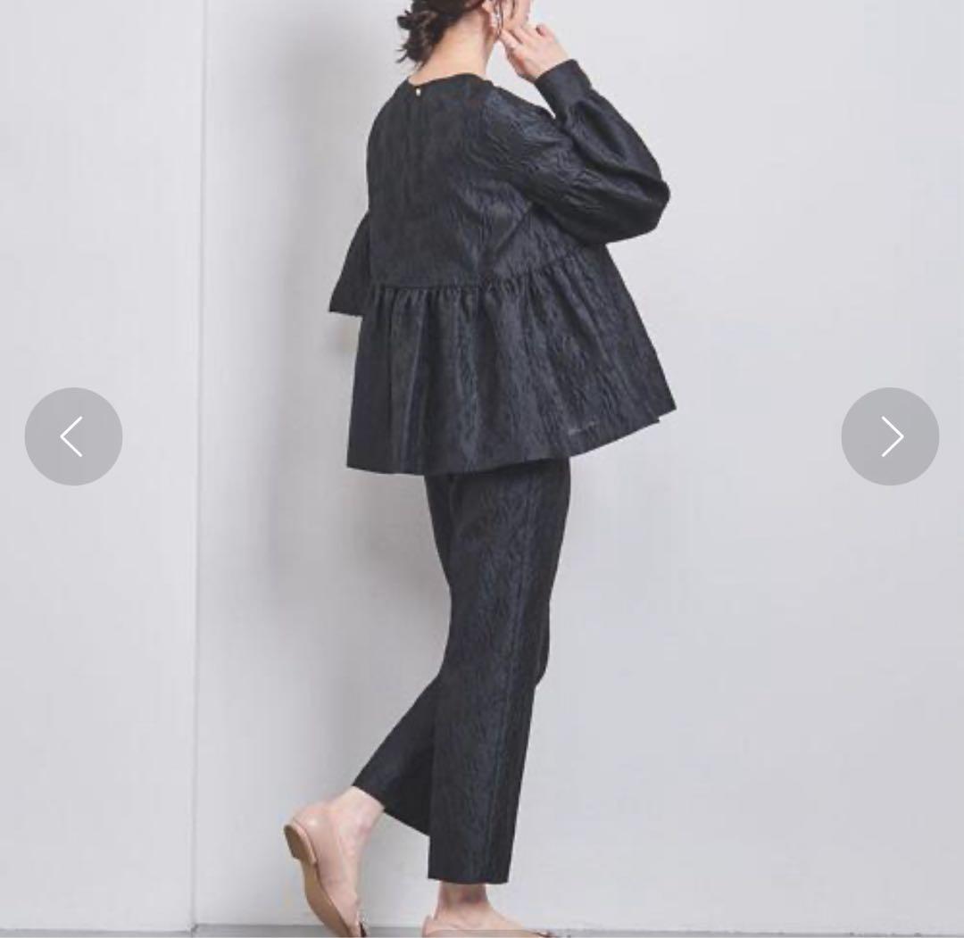 UNITED ARROWSツートーンジャガードブラウス