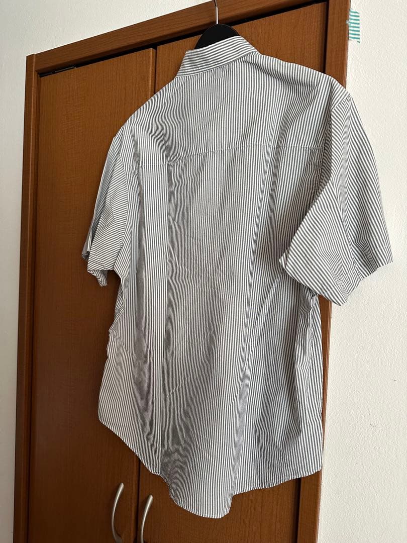 WTAPS ストライプ 半袖シャツ サイズX 01 ブラック　クールマックス