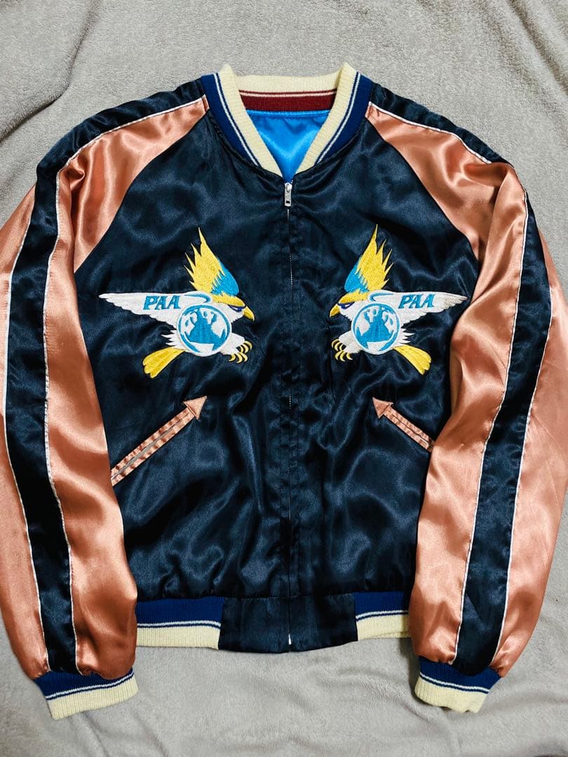 tepeeテーラー東洋 日本限定 スカジャン HAWAII 虎ワシ サテン