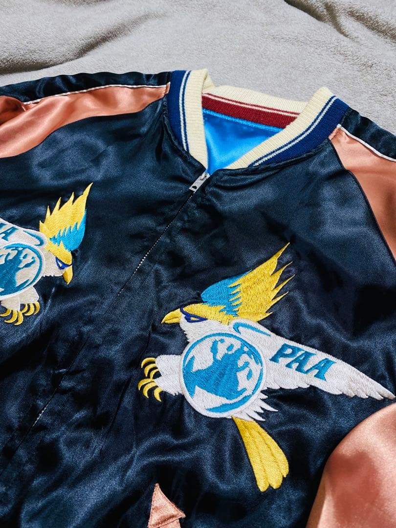 tepeeテーラー東洋 日本限定 スカジャン HAWAII 虎ワシ サテン