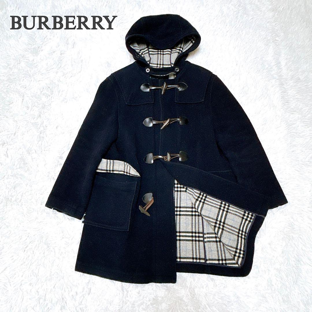 バーバリーロンドン ダッフルコート ノバチェック ネイビー 160A 通勤 通学