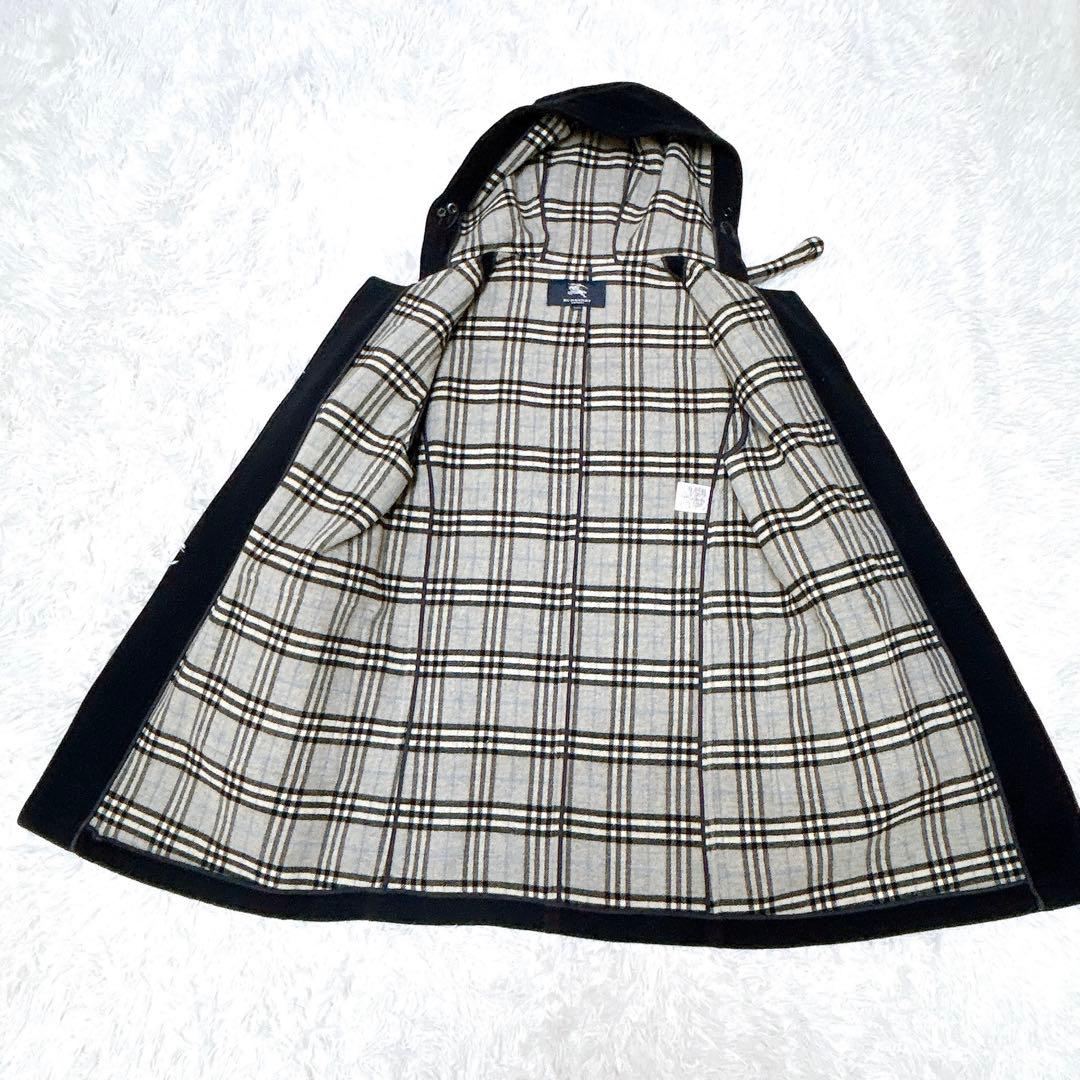 バーバリーロンドン ダッフルコート ノバチェック ネイビー 160A 通勤 通学