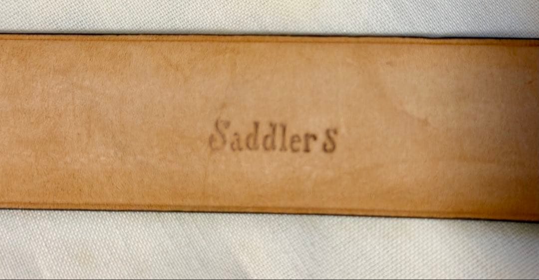 Saddlers サドラーズ ベルト サフィアーノレザー ブラック 85