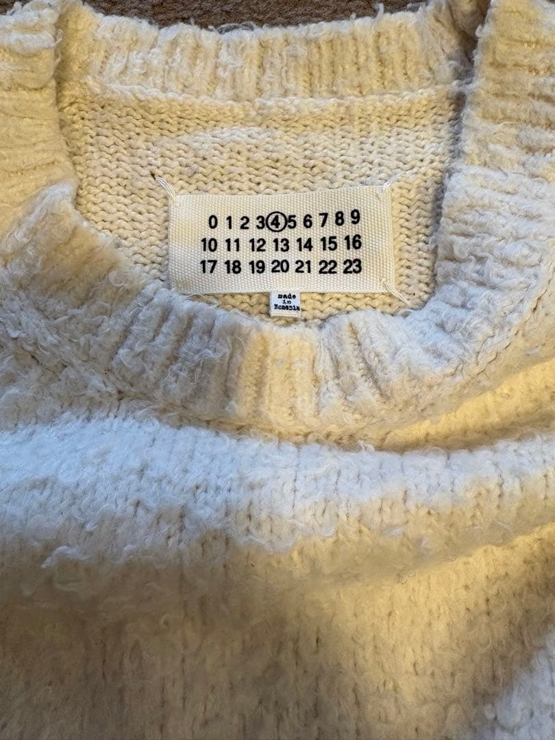 メゾンマルジェラ ピリングニット ホワイト