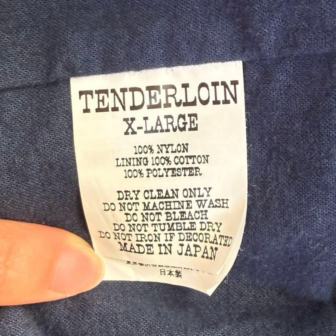 美品テンダーロインTENDERLOIN ナイロンコーチジャケット ネイビー XL