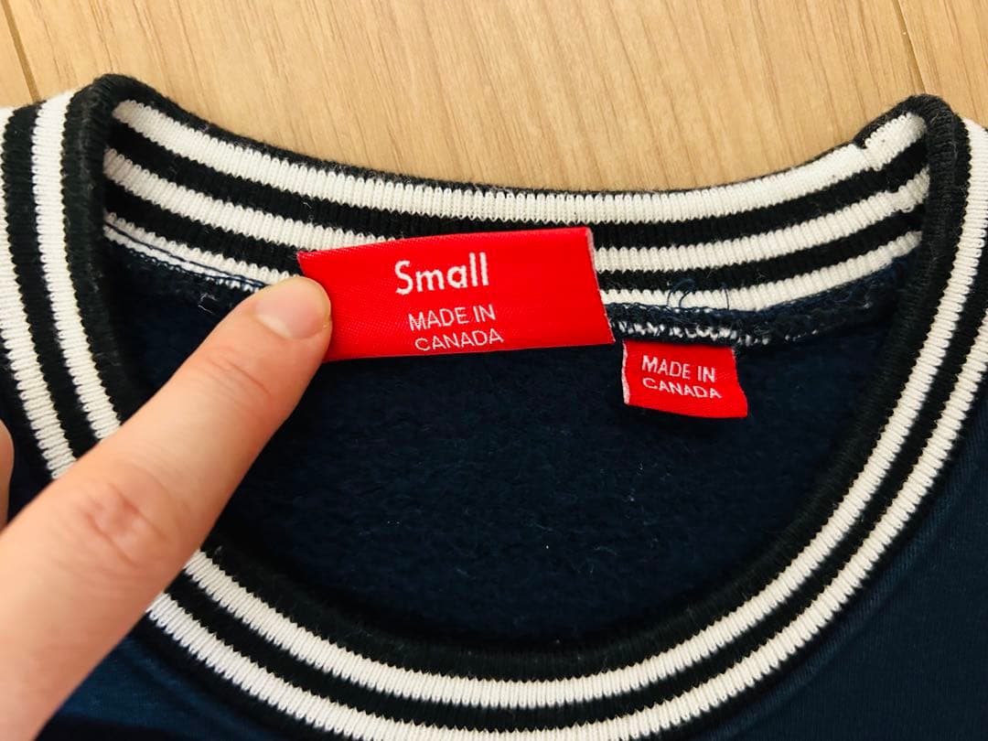 トップス 14AW Classic Logo Striped Rib Crewneck