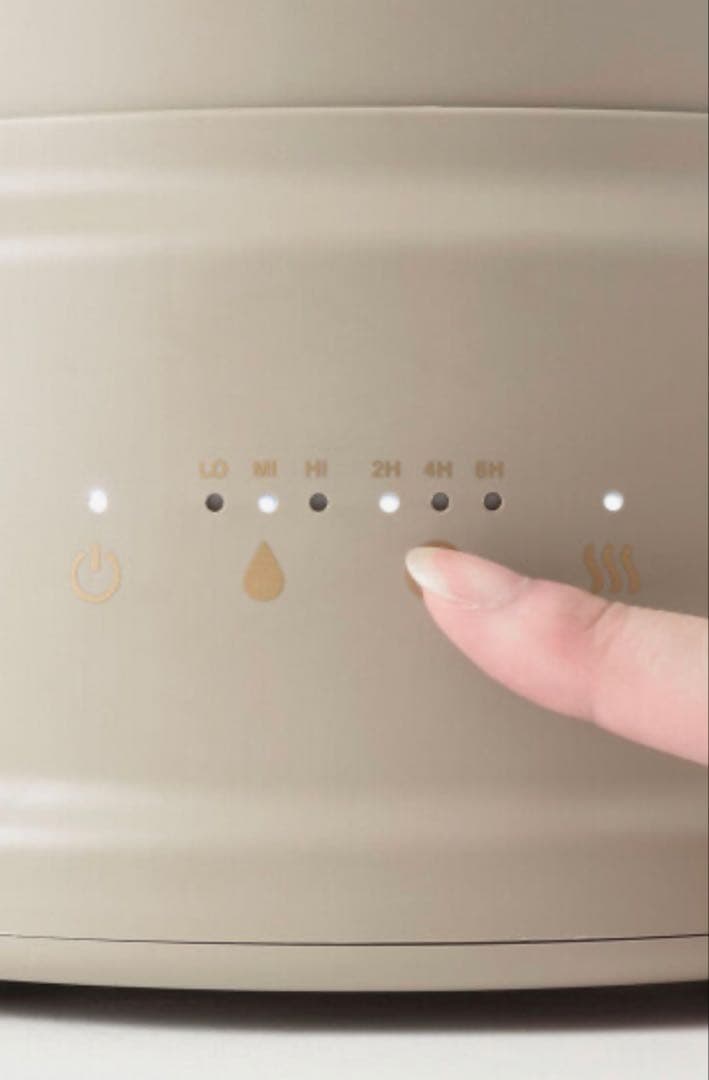 ベージュ 加湿器 円筒形