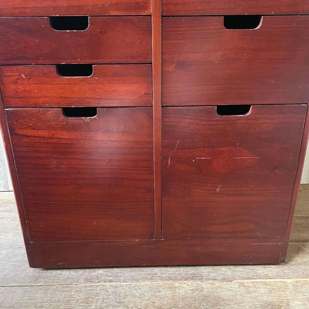 書類箪笥 書庫 桐製チェスト 便利仕分けチェスト キャスター付 大容量 書類棚