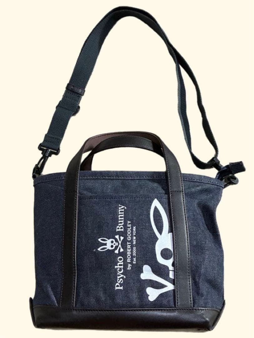 【最終価格！】HANG-TAGデザイン デニム＆レザートートバッグ