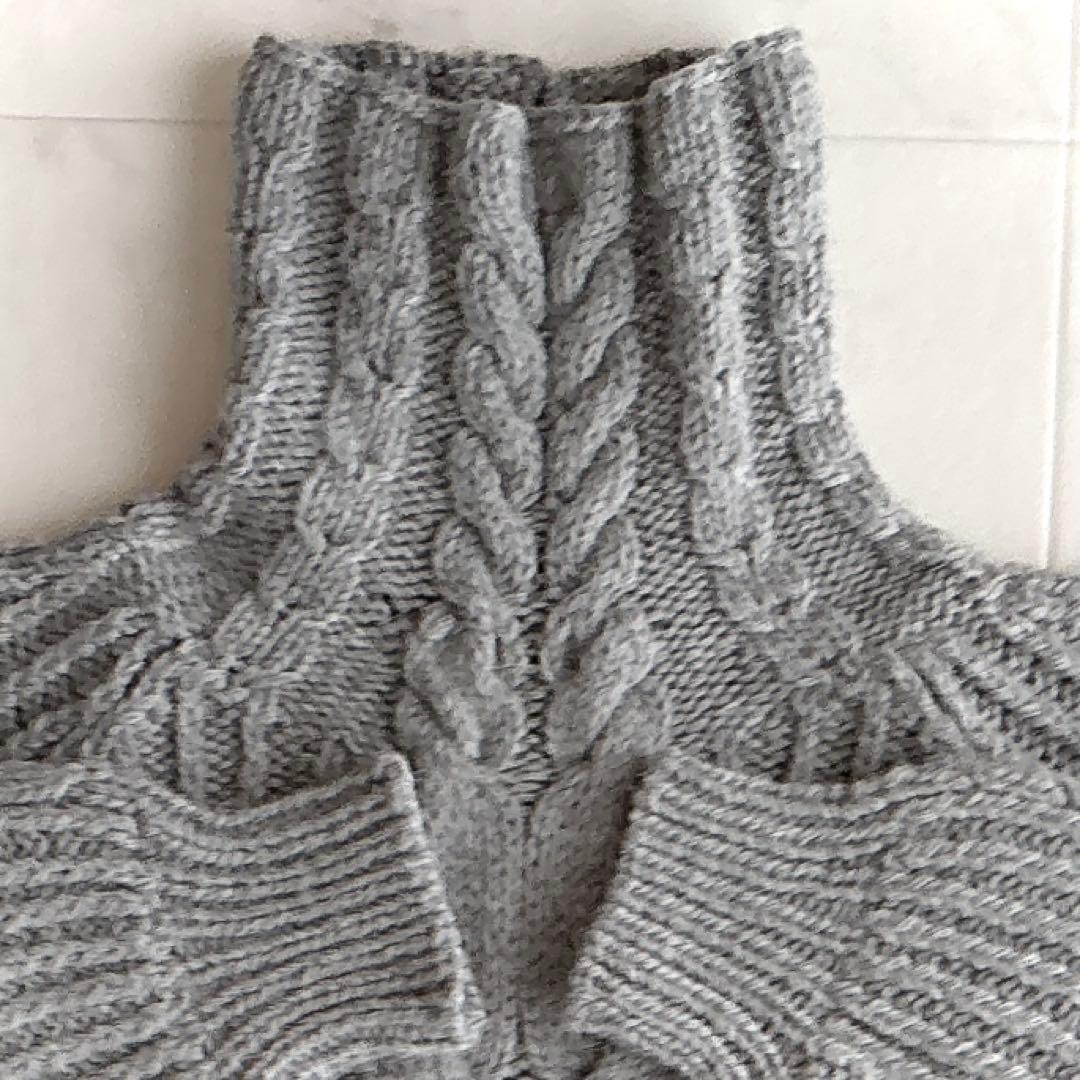 Hug O War クロスアンドクロス アルパカミックスケーブル編みニット